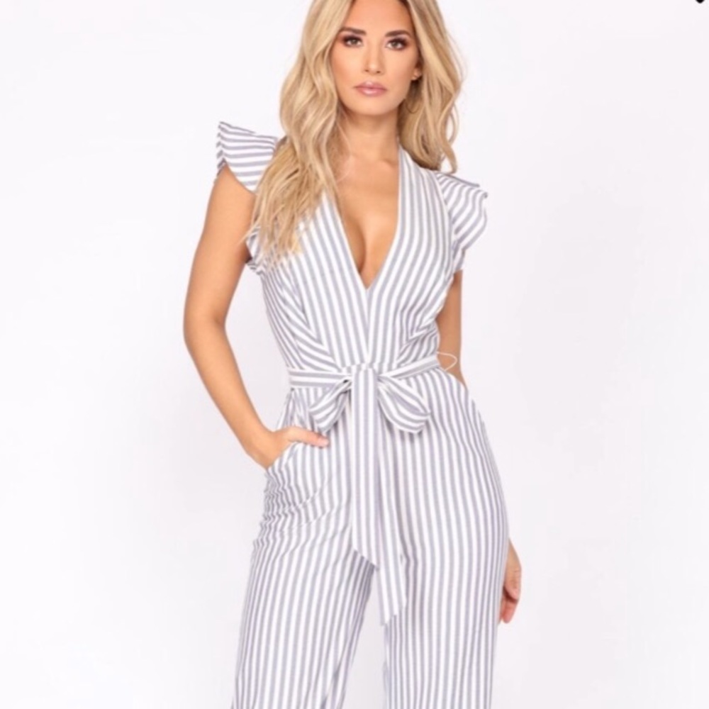 Stripe Jumpsuit Romper